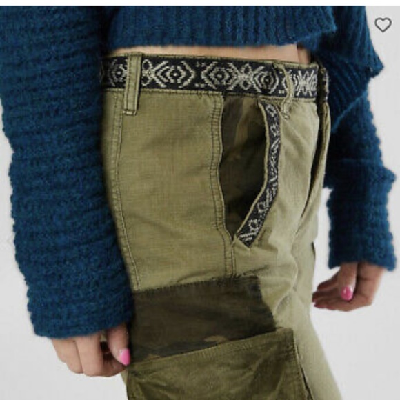Free People 'Wild Nothing' Mixed Media Trim Embellished Utility Cargo Pants (4) - Picture 9 of 9